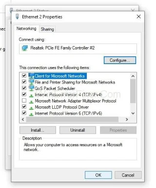 Ethernet neturi galiojančios IP konfigūracijos {Solved}