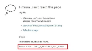 INET_E_RESOURCE_NOT_FOUND в Windows 10