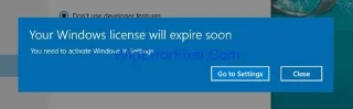 Термін дії вашої ліцензії Windows скоро закінчиться Помилка {вирішено}