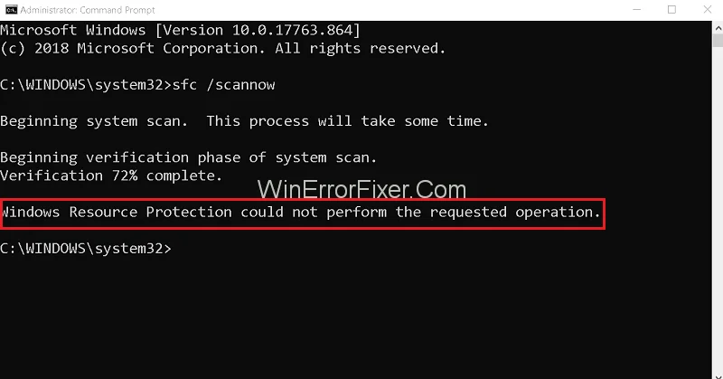 Η προστασία πόρων των Windows δεν ήταν δυνατή η εκτέλεση της απαιτούμενης λειτουργίας