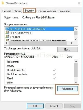 „Steam“ trūksta failo privilegijų klaida {Solved}