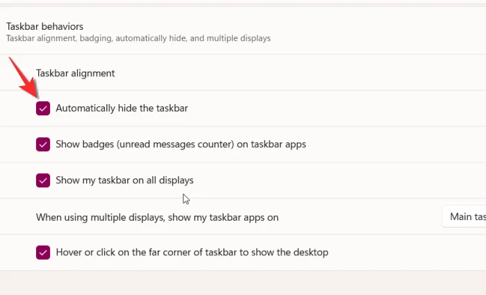 Kako narediti opravilno vrstico manjšo ali večjo v sistemu Windows 11