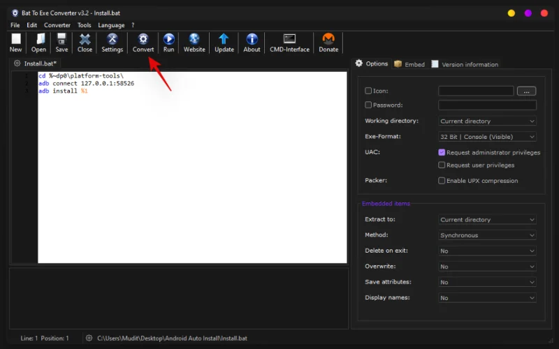 Kako samodejno naložiti APK na Windows 11 z dvojnim klikom