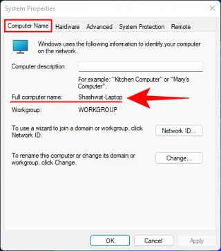 Kako najti ime računalnika v sistemu Windows 11