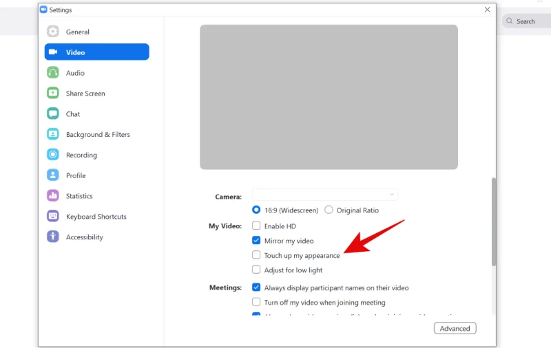 Kaj naredi "Popravi moj videz" na Zoomu?