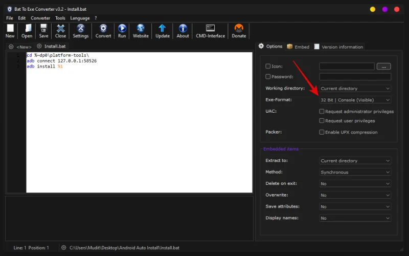 Kako samodejno naložiti APK na Windows 11 z dvojnim klikom
