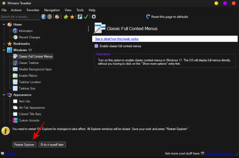 Kako popraviti Windows 11 Meni z desnim klikom, da prikažete več možnosti, kot je Windows 10