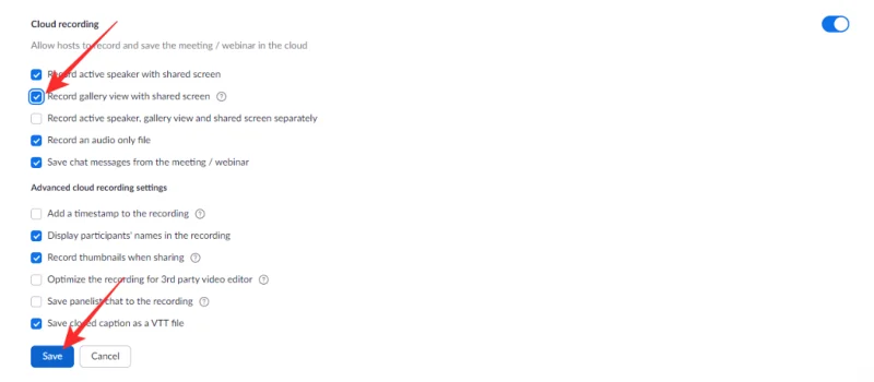 Snemanje v oblaku v Zoomu: vse, kar morate vedeti