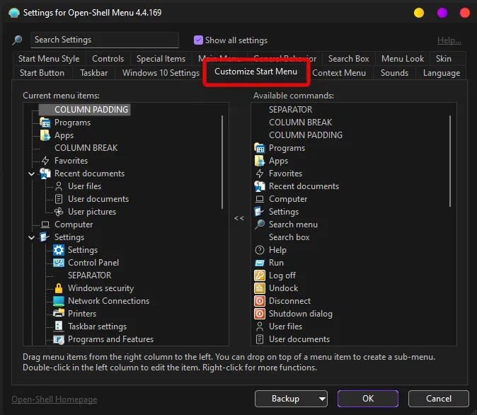 Πώς να αποκτήσετε το Classic Shell στα Windows 11 μέσω Open Shell
