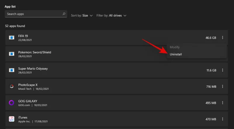 Kako počistiti prostor v sistemu Windows 11