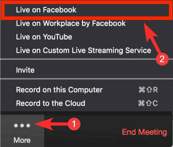 Kako pretakati svoje srečanje Zoom v živo na Facebook Live in YouTube