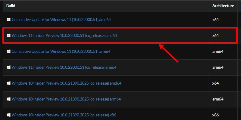 Kako prenesti Windows 11 ISO za Insider Dev Channel Zgradite sami