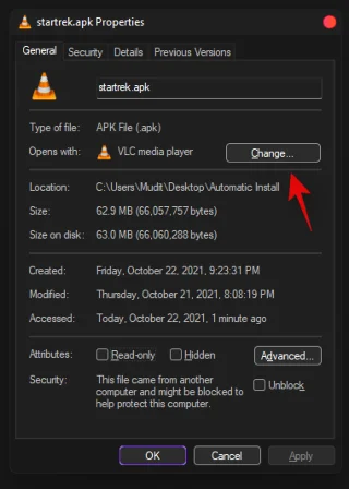 Kako samodejno naložiti APK na Windows 11 z dvojnim klikom