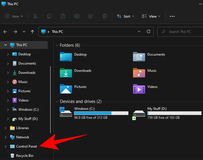 Jak otevřít ovládací panel v systému Windows 11