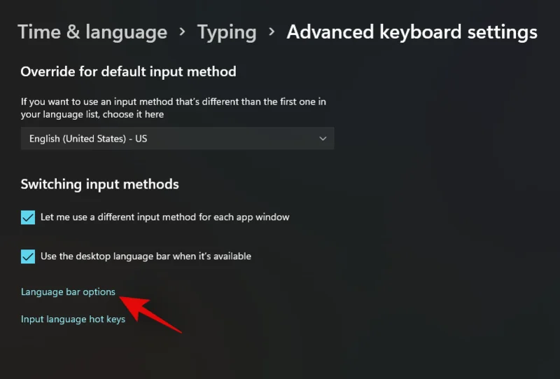 Kako odstraniti preklopnik jezikov iz opravilne vrstice v sistemu Windows 11