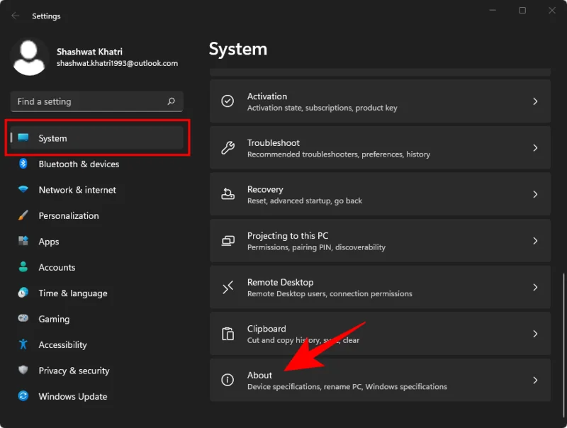 Kako ugotoviti, ali je vaš računalnik 32- ali 64-bitni v sistemu Windows 11 Kako ugotoviti, ali je vaš računalnik 32- ali 64-bitni v sistemu Windows 11