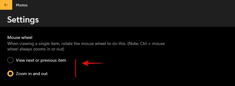 Jak změnit chování kolečka myši v aplikaci Fotky ve Windows 11