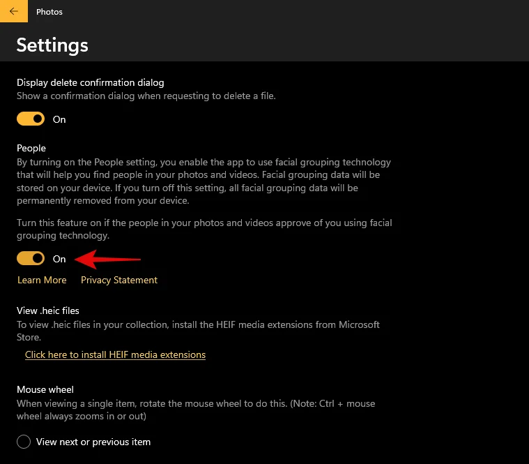 Τρόπος διακοπής της ομαδοποίησης εικόνων της εφαρμογής Photos στα Windows 11