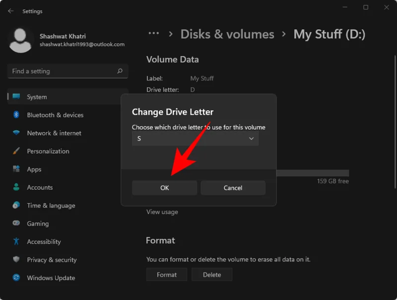 Kako spremeniti črko pogona v sistemu Windows 11
