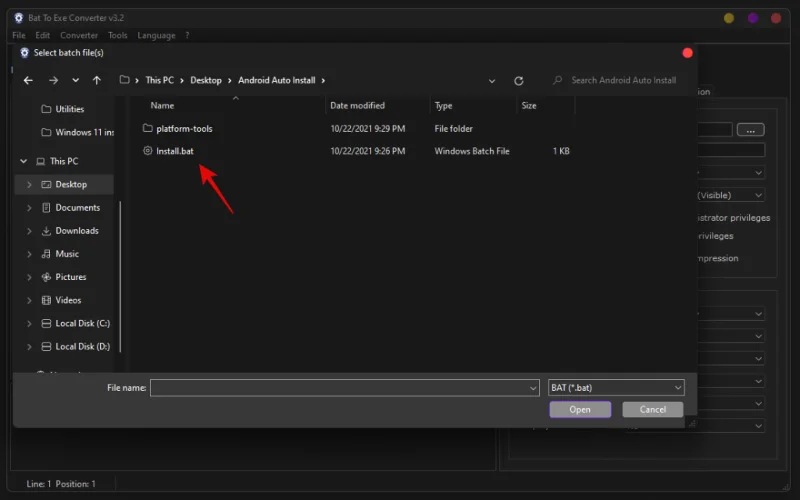 Kako samodejno naložiti APK na Windows 11 z dvojnim klikom