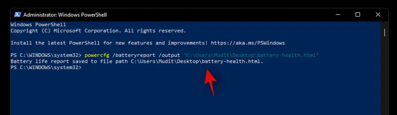 Jak zkontrolovat stav baterie Windows 11