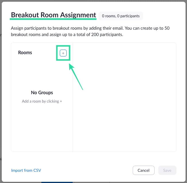 Kako postaviti ljudi v sobe s sejo v Zoomu