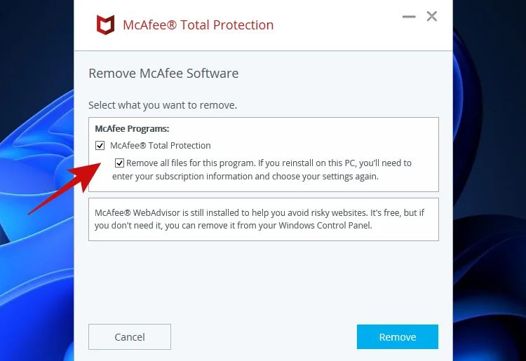Kako odstraniti McAfee v sistemu Windows 11 [5 načinov]