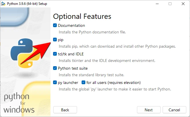 Kako namestiti PIP v operacijskem sistemu Windows 11
