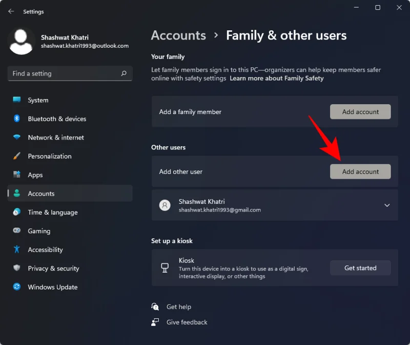 Hvernig á að búa til nýjan notanda á Windows 11 (staðbundið eða á netinu)
