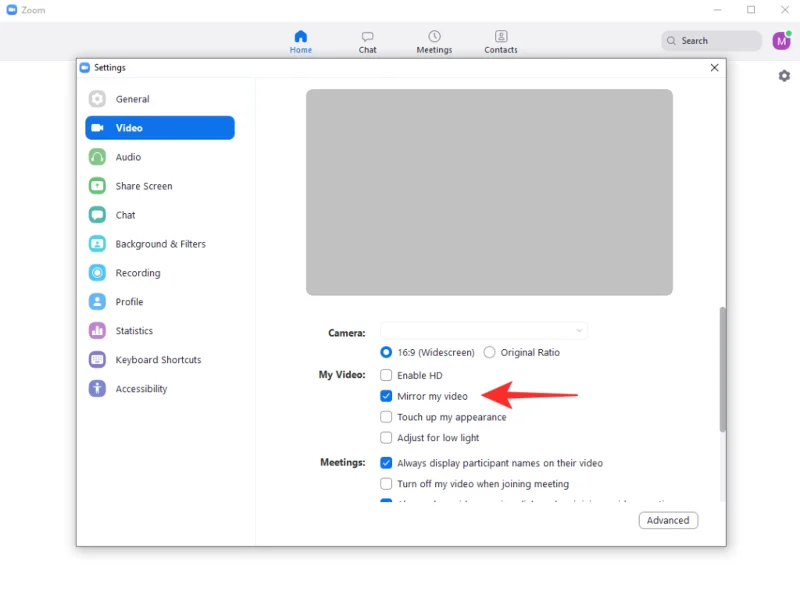 Kaj je Mirror My Video na Zoomu, kako deluje in ali ga morate omogočiti?