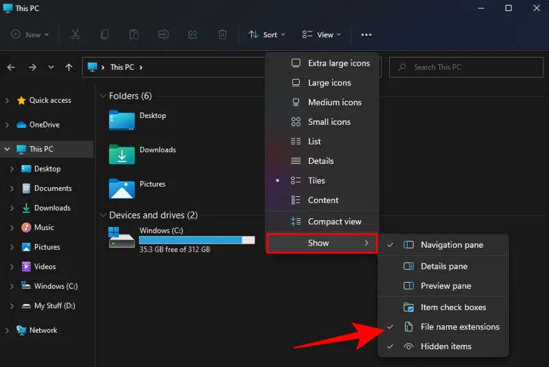 Windows 11: Näytä tiedostolaajennukset helposti kuudella tavalla
