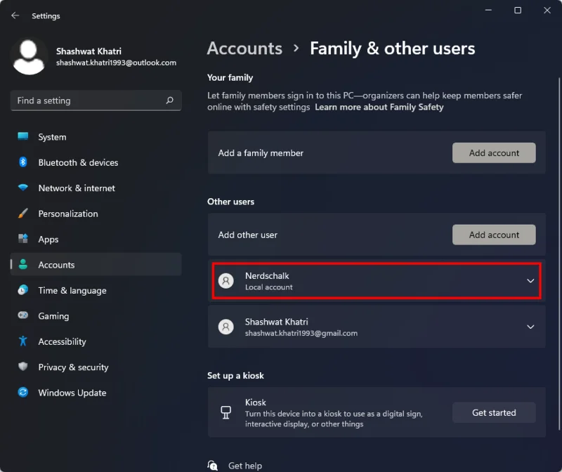Hvernig á að búa til nýjan notanda á Windows 11 (staðbundið eða á netinu)