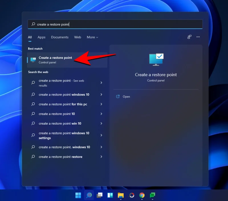 Hvernig á að búa til endurheimtarpunkt í Windows 11