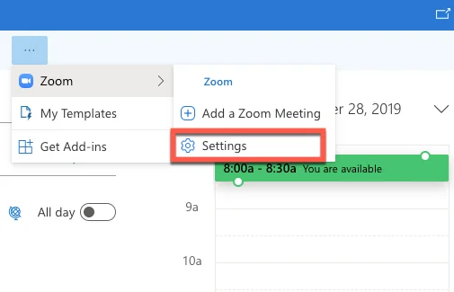 Jak přidat zoom do aplikace Microsoft Outlook