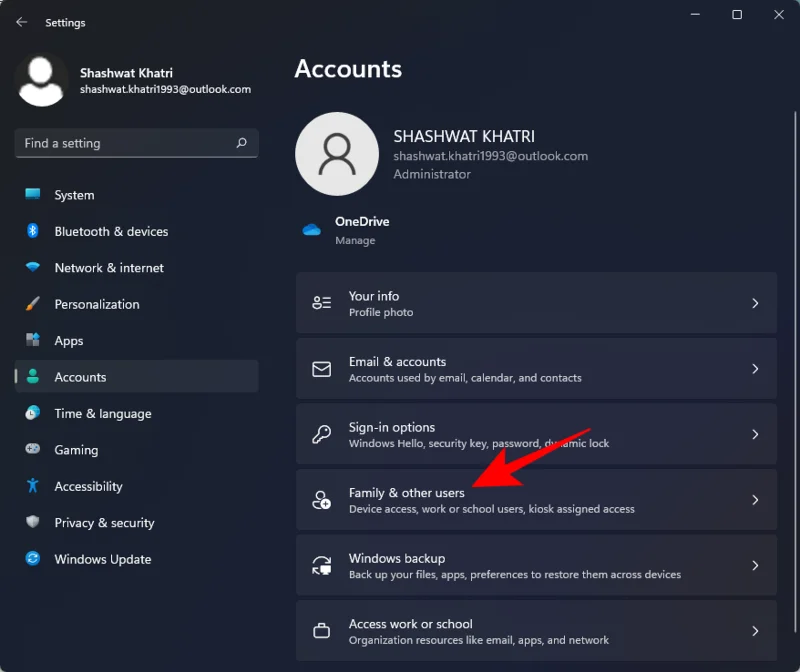 Hvernig á að búa til nýjan notanda á Windows 11 (staðbundið eða á netinu)