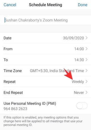 Hur man skapar ett återkommande Zoom-möte