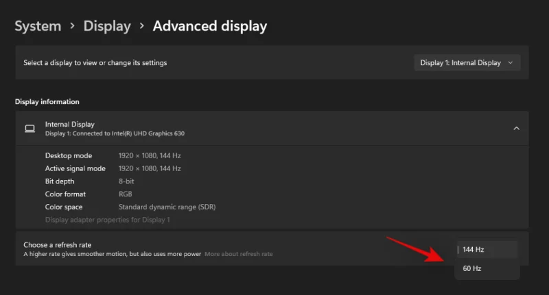 Kako preveriti in spremeniti hitrost osveževanja v sistemu Windows 11