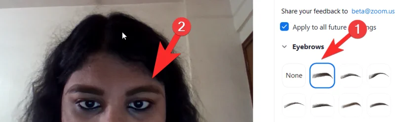 Zoom Studio Effects: Hur du ändrar dina ögonbryn, läppfärg, mustasch och skägg med filter