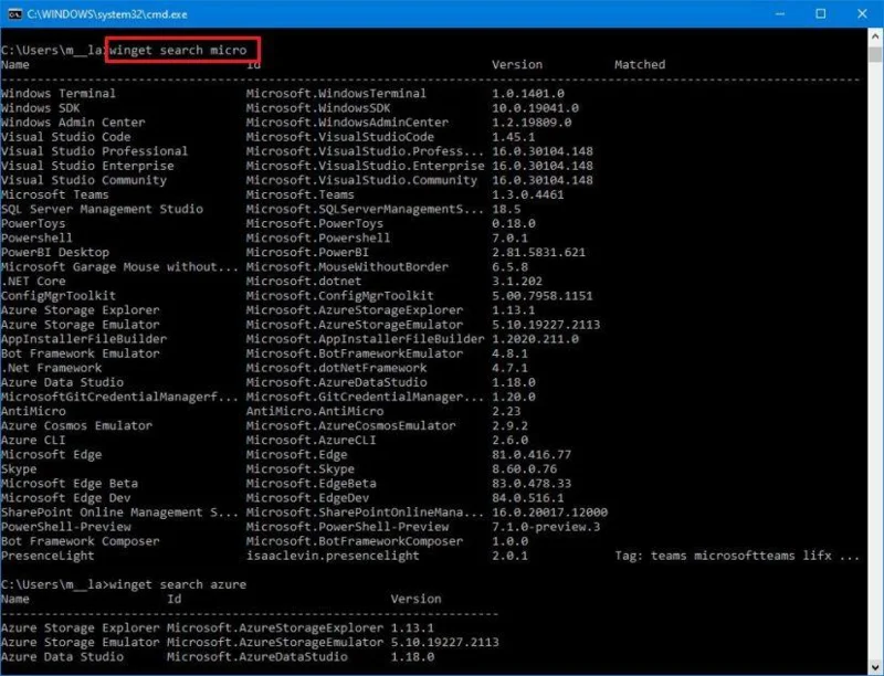 Як встановити програму за допомогою winget на Windows 10