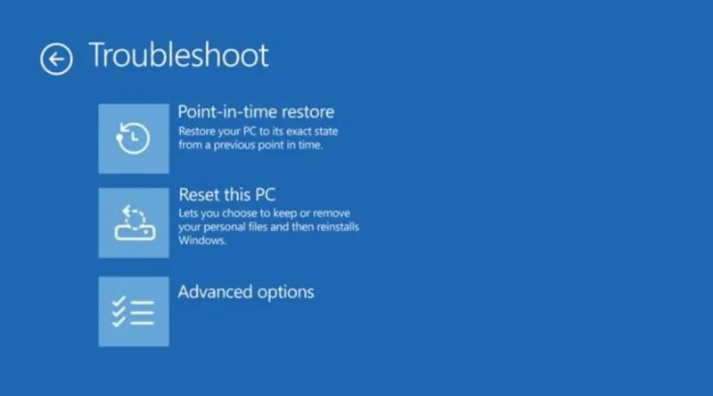 У Windows 11 додано функцію відновлення в певний момент часу для швидшого відновлення