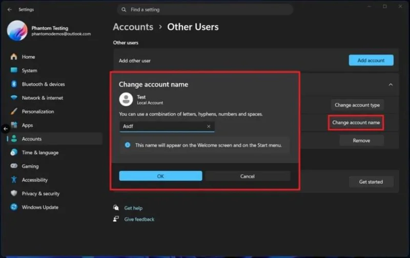 26300.7965 (KB5079385) versija, skirta „Windows 11 26H2“, prideda administratoriaus apsaugos funkciją (Dev)