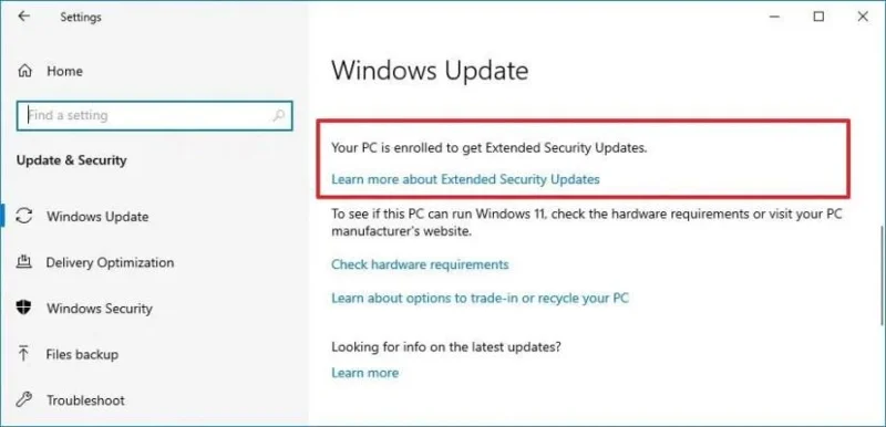 Kaip užsiregistruoti norint gauti nemokamus išplėstinius saugos naujinimus (ESU) pasibaigus „Windows 10“ palaikymui