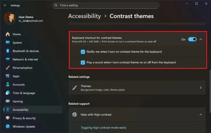 A Windows 11 25H2-höz készült 26220.6972-es build (KB5067106) további sötét módbeli változásokat tartalmaz (fejlesztői)