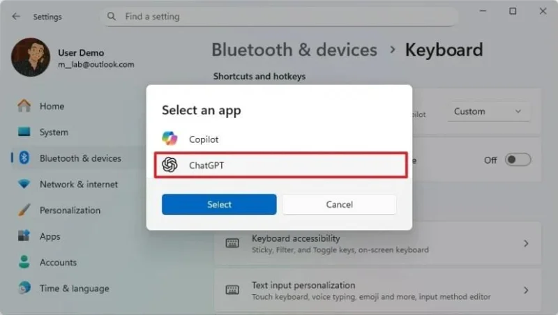 Kaip tinkinti „Copilot“ klaviatūros klavišų veiksmus sistemoje „Windows 11“