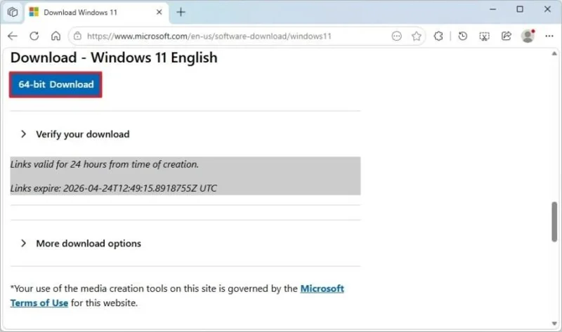 Tiesioginis „Windows 11“ ISO failo atsisiuntimas be medijos kūrimo įrankio