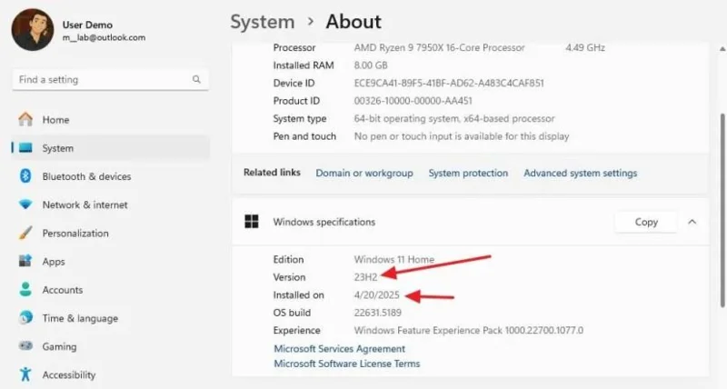 Як відкотити Windows 11 24H2 до версії 23H2