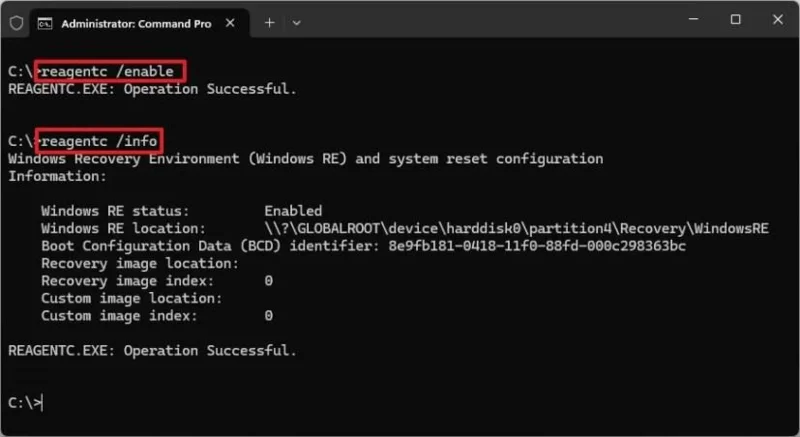 Kaip atkurti atkūrimo skaidinį, skirtą „WinRE“ sistemoje „Windows 11“