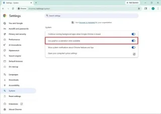 Hogyan lehet letiltani a hardveres gyorsítást a Google Chrome-ban