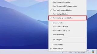 Jak zakázat (nebo odinstalovat) Windows 10 Copilot z hlavního panelu