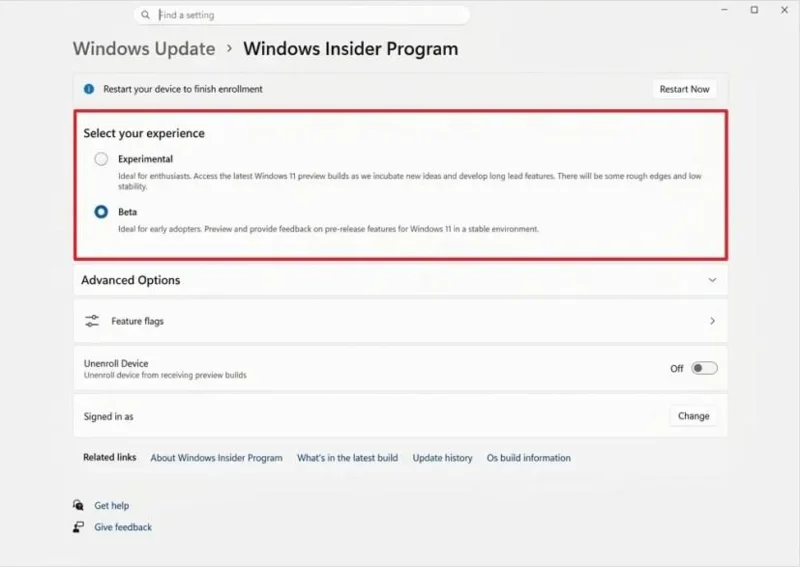 „Microsoft“ atnaujina „Windows Insider“ programą su naujais eksperimentiniais ir beta kanalais